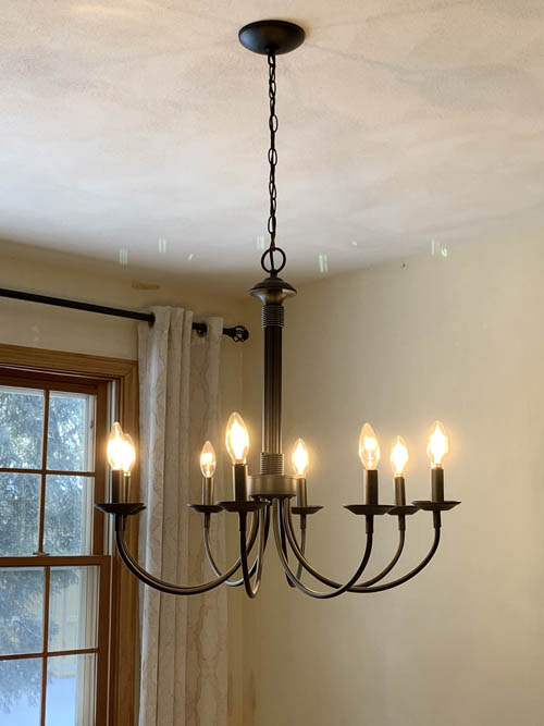chandelier light fixture in home
